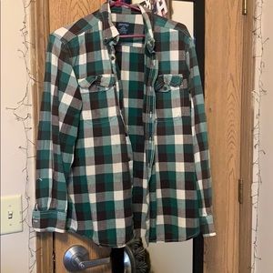 Light Weight Green and Black Flannel